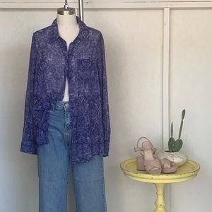 Liz Claiborne Sheer Button Up Size 1X